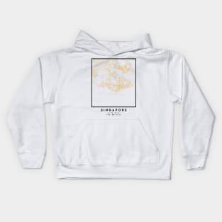 SINGAPORE CITY STREET MAP ART Kids Hoodie